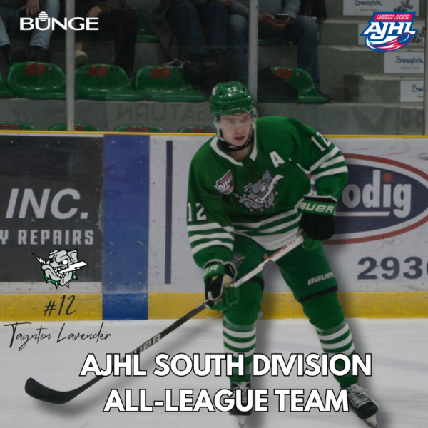 Taynton Lavender selected for the Bunge AJHL South Division All- League Team