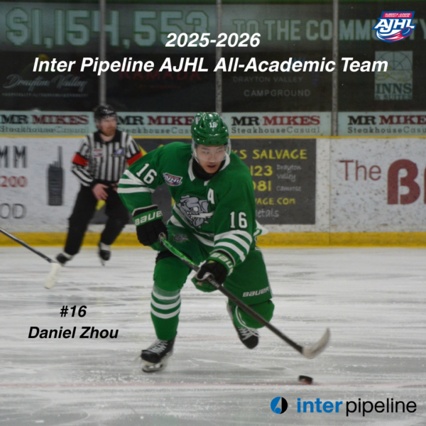 Daniel Zhou named to the Inter Pipeline AJHL All-Academic Team