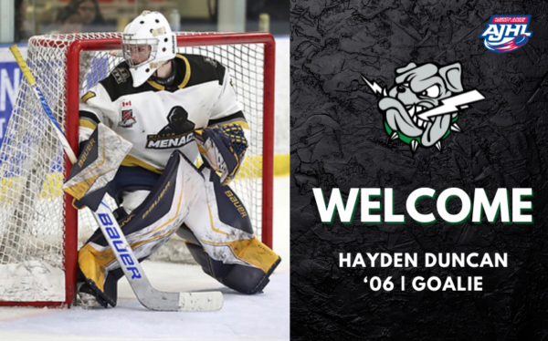 Thunder Welcome ’06 Goaltender Hayden Duncan